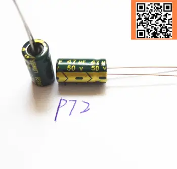 47UF 12 6 20pcs/lot P72 yüksek frekans düşük empedans 50V47UF alüminyum elektrolitik kondansatör boyutu*