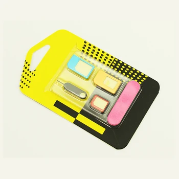1 5 Sım Kart Adaptörleri 7 7plus Perakende Kutu için iPhone 6, 6 Normal ve Mikro Sım + Standart SIM Kart & Araçlar +
