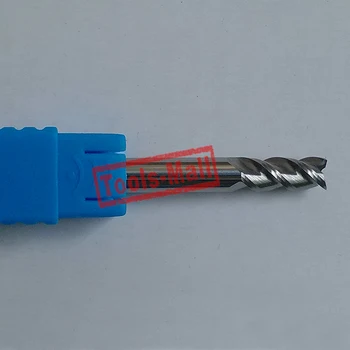 1 adet 10mm D10*25*D10*75-HRC50 3 Flüt Freze bıçakları için Alüminyum CNC Araçları Karbür CNC freze uçları düz Uç mills