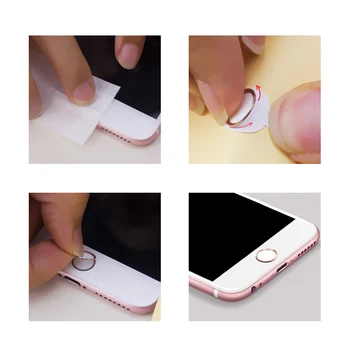 1 adet Alüminyum Touch ID ana Düğmesi Sticker apple iphone 5s için parmak İzi Tanıma Fonksiyonu ile 6, 6 artı 7 artı se