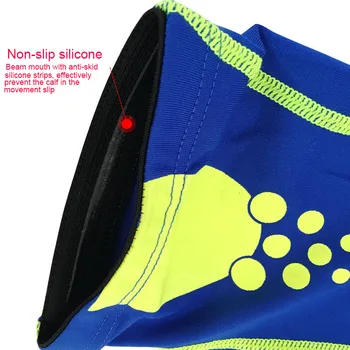 1 ADET Basketbol Futbol Bacak Kollu Bisiklet Shin Korumaları UV Çalışan Sıkıştırma Buzağı-Koruyucu Futbol Spor 7 Renk calcetines