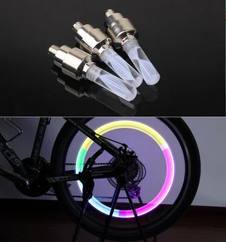 1 adet bisiklet ışıkları yüksek Dağ Yolu bisiklet bisiklet ışıkları, LED Lastik Lastik Valf Tekerlek konuşmacı Işık otomatik LED lamba BL0138 lambaları Caps