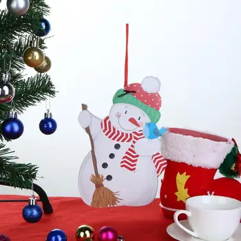 1 ADET Neşeli Noel Kardan adam, Noel Baba, Noel Ağacı, Noel, Noel Dekorasyon Parti Malzemeleri için Kolye Zanaat Asılı