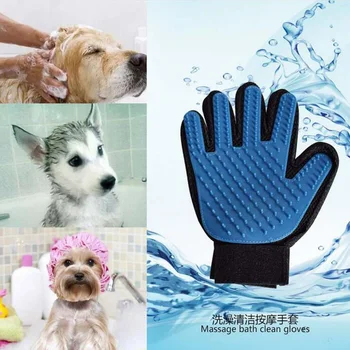 1 ADET Pet Aksesuarları Kedi G182 Tarak Eldiven Tımar Masaj Silikon Eldiven Yumuşak TPR Banyo Temizlik Duş Köpekler