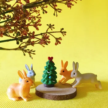 1 adet sevimli tavşan/minyatür tavşan/sevimli figuine/ hayvanlar/peri bahçe cini/ev dekorasyon/ev masa dekorasyonu/el sanatları/a036