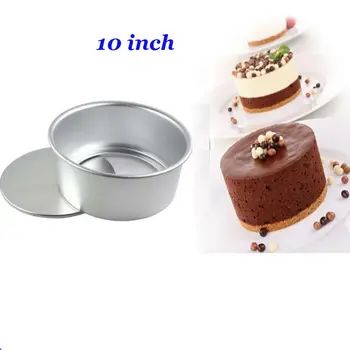 (1 adet) Sıcak Satış yüksek kaliteli 10 inç yuvarlak Alüminyum Kek Pan Fondan Kek Kalıp Kek Dekorasyon Pişirme Aracı Teneke