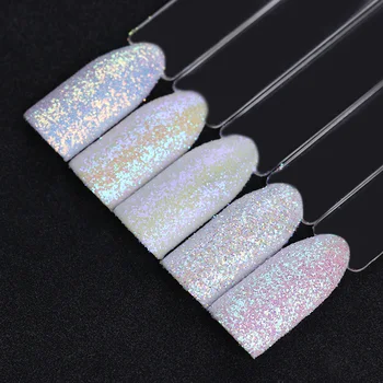 1 Kutu Glitter Toz Muhteşem Tırnak Sanat Manikür Parlayan Nailart Paillettes Çivi Daldırma Tırnak Sanat Pigment UV Jel cila Parlak