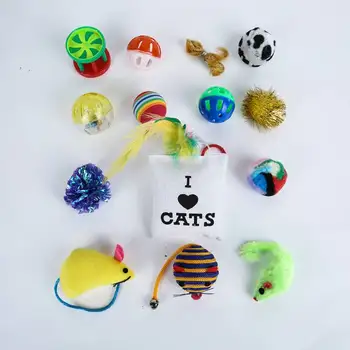 10-14PCS Fareler Fare Catnip Plastik Komik Sisal Oyun Oyuncak Seti/Küçük Kediler İçin İnteraktif Oyuncak Setleri Evcil hayvan Ürün Malzeme Kedi