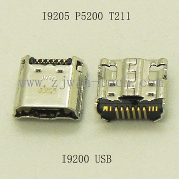 10 adet-100pcs/pack Orjinal Kalite Mikro Usb Samsung İ9205/P5200/T211/I9200 İçin Bağlayıcı Şarj Soketi