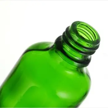 10 ADET 5 ml-100 ml 30 ml Şişe Boş Yeşil Cam Uçucu Yağ Şişesi Siyah Tutkal Plastik Vida Kapağı & Damlalık Şişe Damlalık