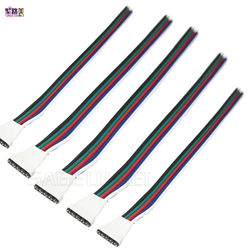 10 adet 5Pin Led RGBW RGB + Sıcak/Beyaz süratli Kablo/Tel ile Dişi bağlantısı Şerit Bant LED