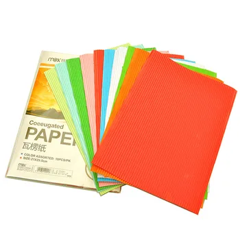 10 ADET A4 renkli oluklu Kağıt Kullanım Kılavuzu DİY kağıt sanatı çocuk oluklu kağıt 10colors origami