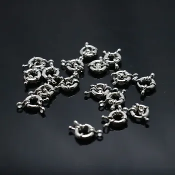 10 ADET Düğme Parçaları Kolye Bilezik takı parçaları için Donanım 11 Daire ek işleme Metal plaka Gümüş aksesuar