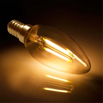 10 ADET Edison Ampul A60 Arası Filaman Lambası W 4 w 6,0 8 W E27 E14 LED Filament Lamba 220V Retro Mum Işığı LED