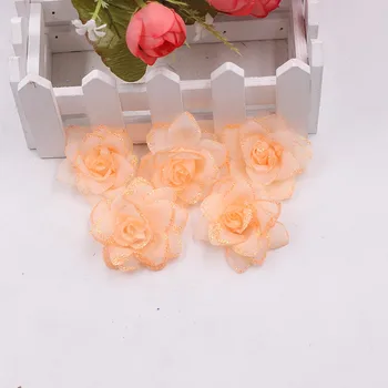 10 adet İpek Yapay Çiçek el Yapımı Çiçek Çelengi Hediye Kutusu Pano Düğün Dekorasyon El Sanatları Sahte Çiçek Gül DİY