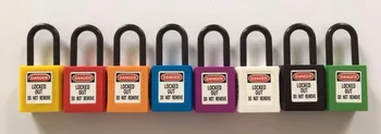 10 adet/lot ABS güvenlik kilit Plastik emniyet kilidi ,Naylon yalıtkan emniyet kilidi, benzersiz anahtar veya aynı anahtar Köstek