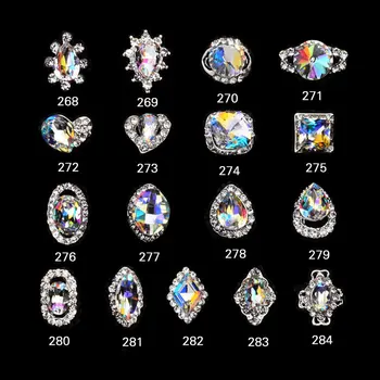 10 adet/lot Japonya Trend tarzı lüks takılar alaşım AB kristal tırnak sanat düğün tırnaklar için taslar dekorasyon accessoires 3d