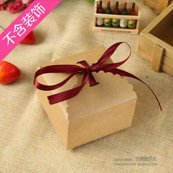 (10 adet/lot) Kare Kraft Kağıt Kutu Çikolata Kutuları Bisküvi Kek Kurabiye Yapımı Ekmek Paketleme Hediye Paketleme