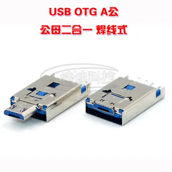 10 adet/lot USB.1 0 kapıların dışına Açılan teleskopik kafa USBA erkek ve micro erkek Hasır tipi USB 2