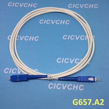 10 adet SC/UPC-SC/UPC G657A2 PVC 3.0 mm Beyaz 2m Fiber Optik Patchcord/Jumper