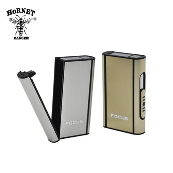 10 adet Sigara İçin [HORNET]Metal Alüminyum Cep Odağı Sigara kutusu Otomatik Fırlatma Sigara Tutucu.Renk Rastgele