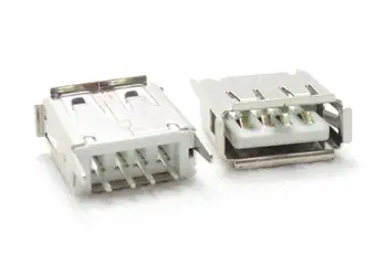 10 adet USB Tipo-Dişi 4 Pin DIP AF180 13.7 mm düz pın Conector yapmak Soquete