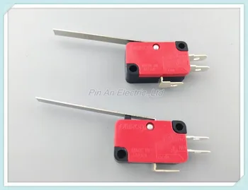 10 adet Uzun Düz Menteşe Kolu SPDT Mikro Limit Anahtarı V-154-1C25