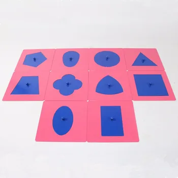 /10 Erken Çocukluk Eğitim Seti Bebek Oyuncak Montessori Profesyonel Kaliteli Metal Parçalar Geometrik Şekiller Okul Öncesi