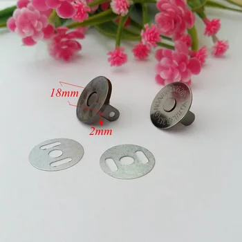 10 Setleri/lot 18mm Çanta Deri El Sanatları Giysi Manyetik Snap Düğme Tokalar Cüzdan Dikiş Scrapbook Çıtçıt Giysi Düğmeleri