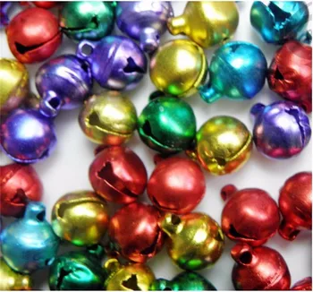 100/500pcs Bilezik Takı 8x6mm Kolye Yapmak için Gevşek Boncuk Renkli Cazibe Noel Festivali Decrative Toptan Çan