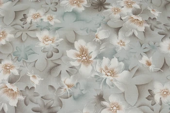 % 100 Pamuk Vintage Tarzı Güzel Çiçek desenli Kumaş 45x110cm Yastık Örtüsü/Masa örtüsü Elbise/Çanta Kumaş DİY Boyalı