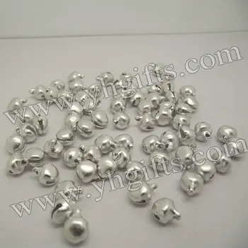 1000PCS/LOT.6 mm Gümüş jingle Bell,Bağcık çanlar,Gümüş çanlar,Tekne malzeme,Kapalı Noel süsü.ping toptan
