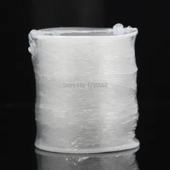 (100M) 1Roll ücretsiz Kargo Takı Yapımı için Yeni DİY Beyaz Naylon İplik Elastik Bileşen Bulgular 0.8 mm Takılar Toptan
