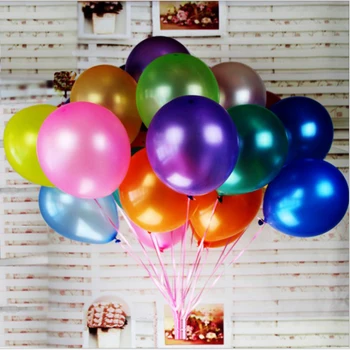 100pcs/lot 12 İnç 2.8 g İnci Lateks Balonlar Hava Topları Şişme Düğün Dekorasyon Balon Mutlu Doğum günü Parti Malzemeleri