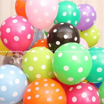 100pcs/lot 2.8 g Yuvarlak yüksek kalite puantiyeli latex balon globos parti Doğum günü balon düğün Süslemeleri hediye 12inch