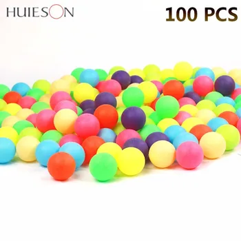 100Pcs/Pack Oyun Reklam Damla Nakliye için Pong Topu 40mm 2.4 g Eğlence Masa Tenisi Topları Karışık Renkler Ping Renkli