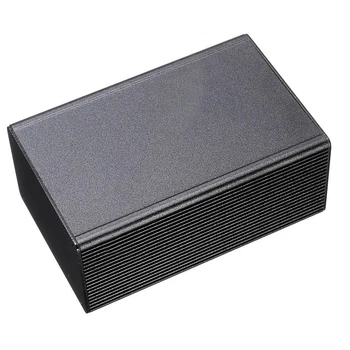 100x66x43mm 1 adet Hafif Ağırlık PCB Elektronik Alet Durumda Alüminyum Alaşımlı Kasa Kutusu Siyah