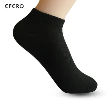10Pair Erkek ayak Bileği Yaz Tarzı Erkek Düz Siyah Renk Erkek Çorap Terlik Meias Homens İçin Nefes alabilen İnce Tekne Çorap Örgü Çorap