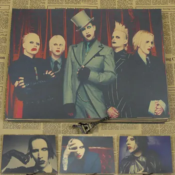 11 tür Marilyn Manson Retro Rock Poster Duvar Ev 42x30CM Oturma Odası Sanat Dekorasyon Boya Karışımı Sipariş seçin