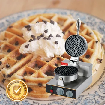110 220V/Ticari Olmayan Dondurma Cilt Makinesi İçin Zamanlayıcı İle çok Fonksiyonlu Gaz Sopa Waffle Makinesi Tek Kafa 185mm Plaka
