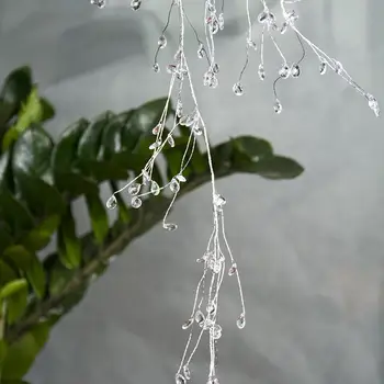 110 cm Kristal Su Damlası Adeeing Şube Dize Boncuk Akrilik + Alüminyum Tel Düğün Dekor Boncuklu