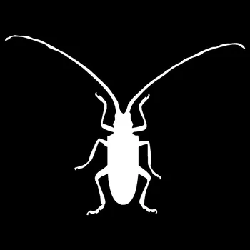12.7*9.5 CM Benzersiz Stil Longhorn Böceği Komik Araba Sticker Ve Yapıştırmalar Aksesuarlar Siyah/Gümüş C9-1728