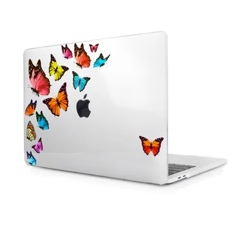 12 Macbook İÇİN Retina 13 15 Dispaly Hava 13 11 ile Macbook Pro İçin Redlai Kelebek kristal Laptop Çantası Baskı Sert Kapak Kılıf