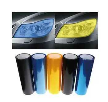 12 Renk seçeneği 30cm x100cm Oto Araba Işık Toptan Stop lambası Renk Vinil Film Etiket sarma Kolay DİY dekorasyon çıkartma Far