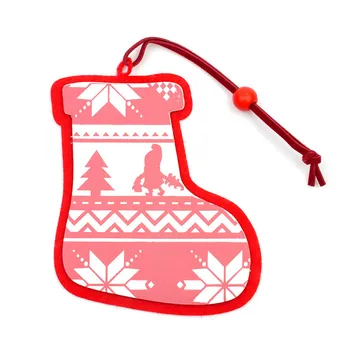 12Pcs Çok Noel Süslemeleri Noel Ağacı Eldiven Tekstil Ahşap Süsler Keçe kar Taneleri