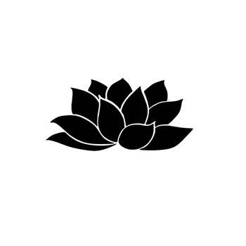 13.9*6.8 CM Hint Yoga Birlikte Lotus Araba 1205 C7 Moda Vinil Araba Çıkartmaları Stil Siyah/Gümüş Çıkartmaları