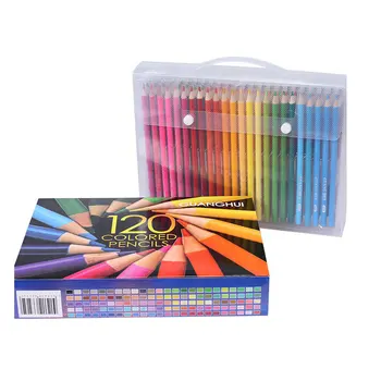 136 Pastel Kalemler Yumuşak Suluboya Kalem Ahşap Boyama çocuklar için Çizim resim Malzemeleri hediye Çizim Set Renkli Kalemlerle