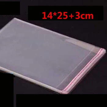 14 200 Adet*25+3cm Promosyon Fiyat Şeffaf Çello Çanta Açık açılıp kapanabilir Çello Plastik Küçük Hediye Çanta Zarf