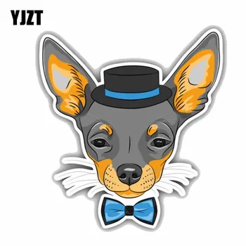 15 YJZT.9CMx17.C1 3CM Şirin Moda Hipster Chihuahua Köpek Araba Dekorasyon Yaratıcı Araba Çıkartma-9022