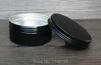 150 GR 150 ML Mat Siyah Alüminyum Krem Teneke Metal Kutu, Kavanoz, Yüksek Sınıf Kozmetik Saç Bakım Kremi Paketleme Kapları A4/lot
